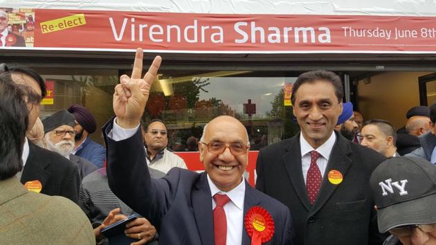 File photo of Virendra Sharma, the Labour Party’s candidate from Ealing Southall. (HT Photo) File photo of Virendra Sharma, the Labour Party’s candidate from Ealing Southall. (HT Photo)