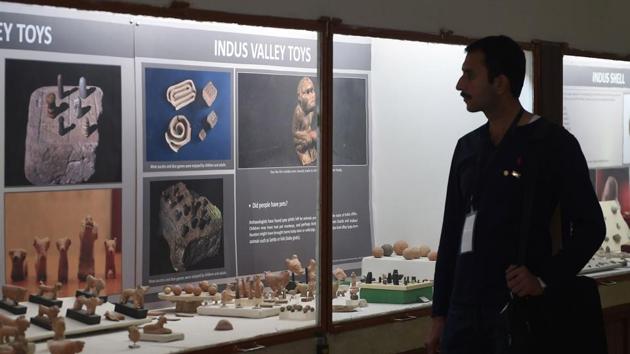 A Pakistani visitor walks through the museum at the UNESCO World Heritage archaeological site of Mohenjo-daro north of Karachi.The Pakistani government has declared that it will digitally archive the Indus script ,which has never been deciphered in hopes that, making it accessible will increase the site’s profile. (Asif Hassan/AFP) A Pakistani visitor walks through the museum at the UNESCO World Heritage archaeological site of Mohenjo-daro north of Karachi.The Pakistani government has declared that it will digitally archive the Indus script ,which has never been deciphered in hopes that, making it accessible will increase the site’s profile. (Asif Hassan/AFP)