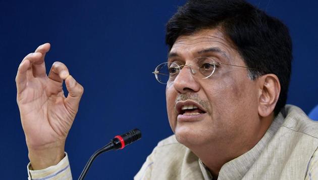 Power Minister Piyush Goyal briefs the media after a Cabinet meeting in New Delhi on Wednesday.(PTI Photo) Power Minister Piyush Goyal briefs the media after a Cabinet meeting in New Delhi on Wednesday.(PTI Photo)