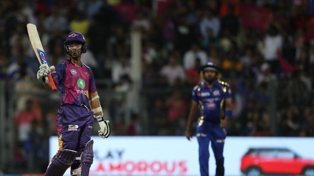 Rahane notched up his 25th fifty and his 2nd in IPL 2017. Tiwary also slammed his 7th fifty of IPL. (BCCI) 