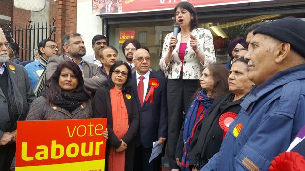 Labour candidate from Feltham and Heston, Seema Malhotra.(HT Photo)