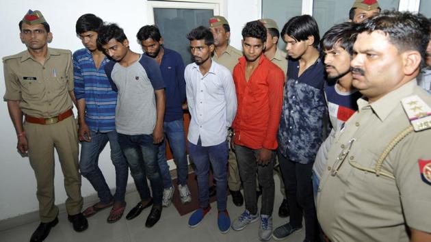 The police recovered a KTM Duke, Suzuki Gixxer, Bajaj Pulsar and Honda Activa from them. (Sunil Ghosh/HT Photo) The police recovered a KTM Duke, Suzuki Gixxer, Bajaj Pulsar and Honda Activa from them. (Sunil Ghosh/HT Photo)
