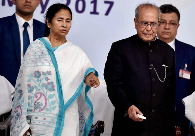 West Bengal chief minister Mamata Banerjee says she will be happy if President Pranab Mukherjee gets another term in office. (PTI File Photo) West Bengal chief minister Mamata Banerjee says she will be happy if President Pranab Mukherjee gets another term in office. (PTI File Photo)