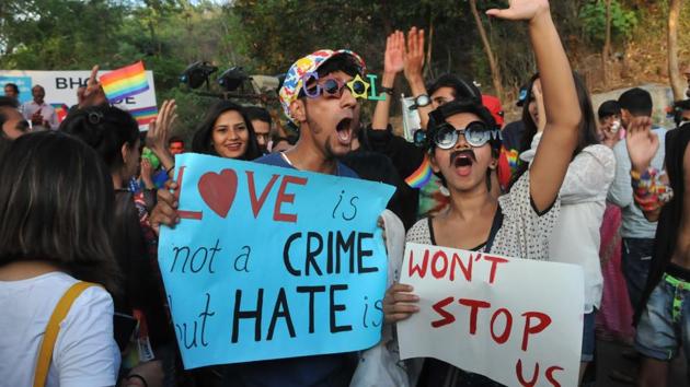 Started in 2005, the International Day to end Homophobia was intended to bring world wide  attention to the issues related to gender bias.  (Mujeeb Faruqui/HT Photo) 