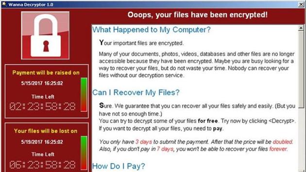 A screenshot shows a WannaCry ransomware demand, provided by cyber security firm Symantec, in Mountain View, California on May 15. (Reuters) A screenshot shows a WannaCry ransomware demand, provided by cyber security firm Symantec, in Mountain View, California on May 15. (Reuters)