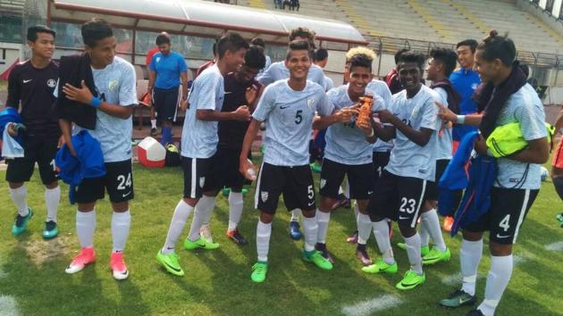 The India Under-17 football team defeated their Italian counterparts in a friendly on Friday.(AIFF)