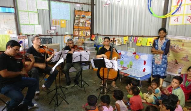 They’ve already performed Western Classical staples at a non-profit crèche in Mumbai Central, a hospital’s cancer ward and a home for senior citizens.(HT)