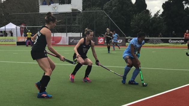 The Indian women’s hockey team lost their fourth match on the trot to New Zealand.(HT Photo)