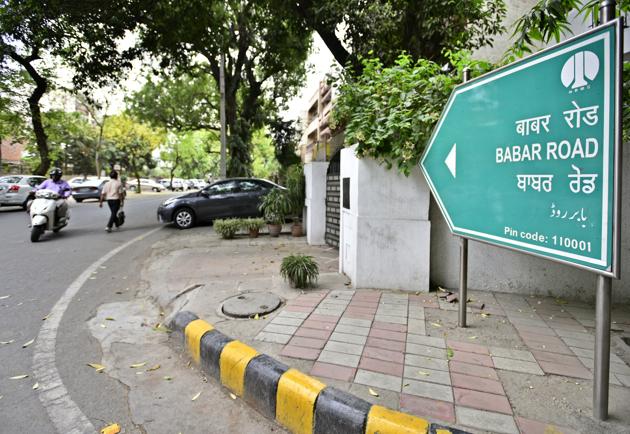 Babar Road in New Delhi.(Arun Sharma/HT PHOTO)