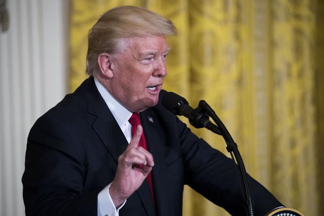 Donald Trump during a joint news conference with Colombian President Juan Manuel Santos at the White House. (NYT) Donald Trump during a joint news conference with Colombian President Juan Manuel Santos at the White House. (NYT)