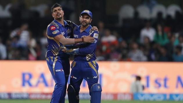 Mumbai Indians rode on Karn Sharma’s four wicket-haul to beat Kolkata Knight Riders by six wickets in the second qualifier of IPL 2017 at the M Chinnaswamy Stadium. MI will face RPS in the final at Uppal on Sunday. Get full cricket score of Mumbai Indians vs Kolkata Knight Riders here(BCCI)