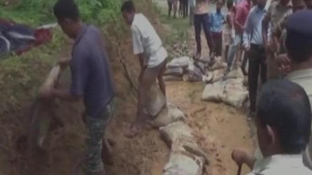 One hundred fifty one grenades, buried at Gaurnagar in northern Tripura, were recovered by the police last week. (ANI) One hundred fifty one grenades, buried at Gaurnagar in northern Tripura, were recovered by the police last week. (ANI)