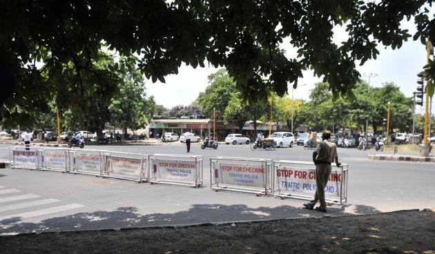 Around 1,000 cops have been deputed for Shah’s security. (Ravi Kumar/HT Photo)