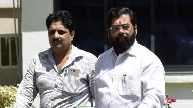 Shiv Sena leader Eknath Shinde comes for the session. (Kunal Patil/HT Photo) Shiv Sena leader Eknath Shinde comes for the session. (Kunal Patil/HT Photo)