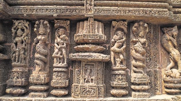 Mid-13th century carvings on the facade of the Sun temple at Konark, Odisha. The Sun and Two Seas is set in the same era.(LightRocket via Getty Images) Mid-13th century carvings on the facade of the Sun temple at Konark, Odisha. The Sun and Two Seas is set in the same era.(LightRocket via Getty Images)