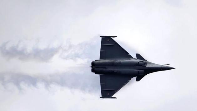 File photo of a Rafale fighter jet. India on Saturday cleared a policy to allow private players to manufacture military hardware in India in collaboration with foreign firms. (AP) File photo of a Rafale fighter jet. India on Saturday cleared a policy to allow private players to manufacture military hardware in India in collaboration with foreign firms. (AP)