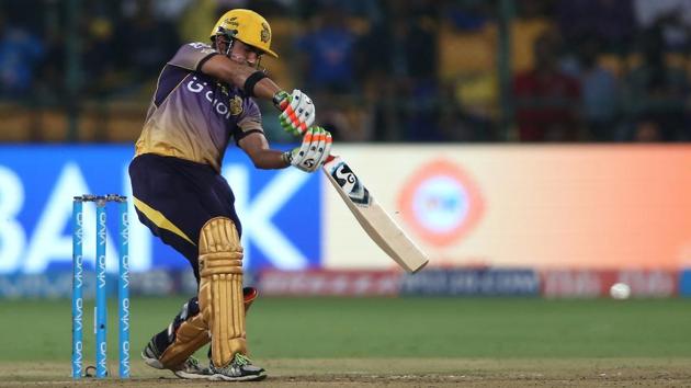 Kolkata Knight Riders captain Gautam Gambhir drives a delivery against Mumbai Indians. (BCCI) Kolkata Knight Riders captain Gautam Gambhir drives a delivery against Mumbai Indians. (BCCI)