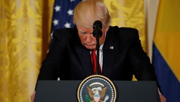 US President Donald Trump listens during a joint news conference with Colombia's President Juan Manuel Santos at the White House. (Reuters Photo) US President Donald Trump listens during a joint news conference with Colombia's President Juan Manuel Santos at the White House. (Reuters Photo)