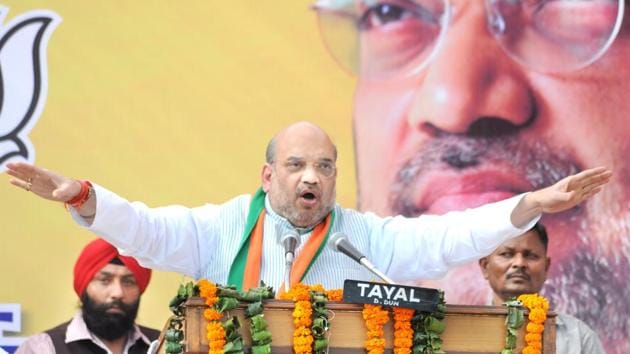 BJP president Amit Shah will be in the state for three days as part of his 95-day countrywide tour during which he will interact with the BJP cadre. (HT File) BJP president Amit Shah will be in the state for three days as part of his 95-day countrywide tour during which he will interact with the BJP cadre. (HT File)