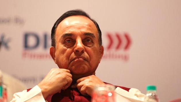 BJP leader Dr Subramanian Swamy interacted on the black money bill, in Mumbai. (Anshuman Poyrekar/HT File Photo) BJP leader Dr Subramanian Swamy interacted on the black money bill, in Mumbai. (Anshuman Poyrekar/HT File Photo)