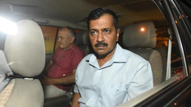 Delhi CM Arvind Kejriwal attended a party workers’ convention in Punjabi Bagh and rubbished allegations levelled by former minister Kapil Mishra. (Ravi Choudhary/HT Photo) Delhi CM Arvind Kejriwal attended a party workers’ convention in Punjabi Bagh and rubbished allegations levelled by former minister Kapil Mishra. (Ravi Choudhary/HT Photo)