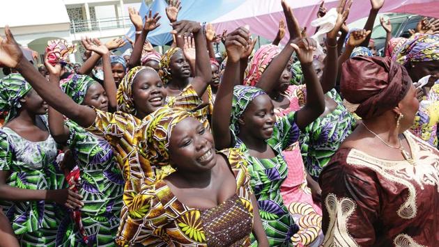 In the confusion immediately after the kidnapping, 57 girls managed to escape, but the rest were driven far into the Sambisa forest. (AFP) In the confusion immediately after the kidnapping, 57 girls managed to escape, but the rest were driven far into the Sambisa forest. (AFP)