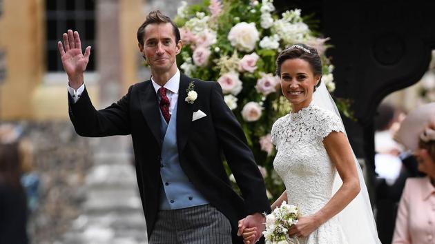 Middleton, 33, wed her fiancé, millionaire financier James Matthews, 41, at an ancient English village church near the Bucklebury home of her wealthy parents, Carole and Michael Middleton, where Pippa grew up about 50 miles outside London. (Justin TALLIS / AFP) 