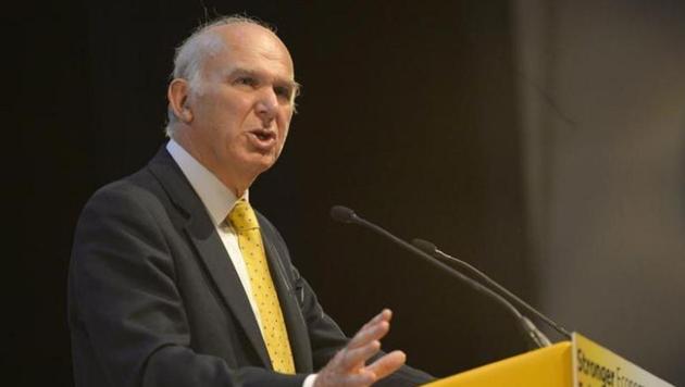 File photo of Vince Cable speaking at a Liberal Democrats conference in Glasgow, Scotland, in September 2013.(Reuters)