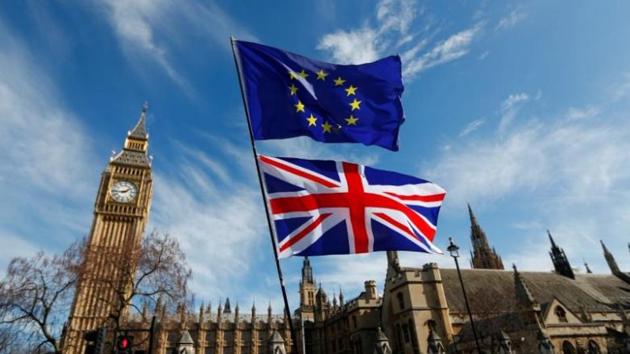 File photo of EU and Union flags flying above Parliament Square in London on March 25, 2017. (Reuters) File photo of EU and Union flags flying above Parliament Square in London on March 25, 2017. (Reuters)