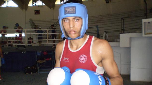 Sumit Sangwan was all of 11 when picked up boxing gloves at his uncle’s training academy in a Karnal village. (HT Photo)