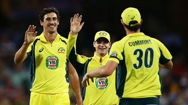 Pacers Mitchell Starc (left) and Pat Cummins (right) will have a huge say in Steve Smith-led Australia cricket team’s fortunes at the ICC Champions Trophy 2017, where conditions are expected to favour the quickies.(Getty Images)