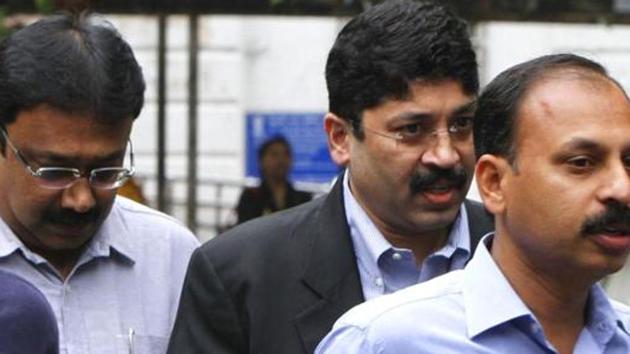 Former telecom minister Dayanidhi Maran and his brother Kalanithi Maran appear before a special 2G court for a hearing in the Aircel-Maxis case, in New Delhi. (Arun Sharma/ HT Photo) (HT File Photo) Former telecom minister Dayanidhi Maran and his brother Kalanithi Maran appear before a special 2G court for a hearing in the Aircel-Maxis case, in New Delhi. (Arun Sharma/ HT Photo) (HT File Photo)