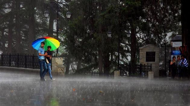 Many parts of north India witnessed a dip in the mercury levels as rain accompanied with strong winds on Sunday evening, after days of blistering heat. (PTI)