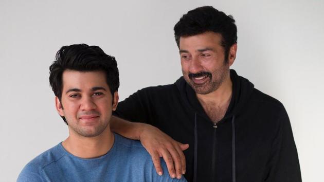 Sunny Deol with his son, Karan, who is set for Bollywood debut with Pal Pal Dil Ke Paas. Sunny Deol with his son, Karan, who is set for Bollywood debut with Pal Pal Dil Ke Paas.