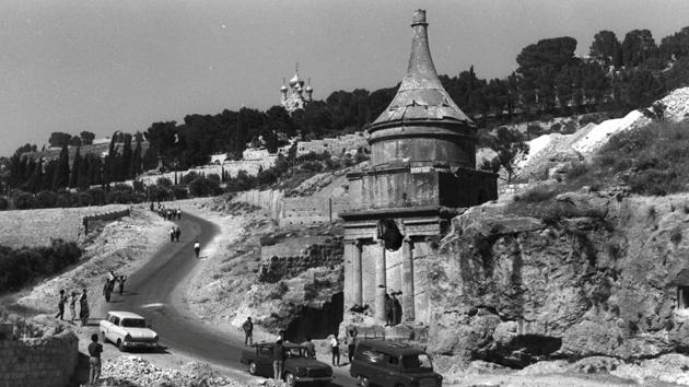 BEFORE: Avshalom's tomb and the Garden of Gethsemane are seen in Jerusalem. (REUTERS)