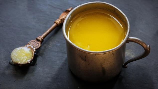 Ghee is higher in conjugated linoleic acid, an unsaturated fatty acid, which causes fat loss.(Shutterstock) Ghee is higher in conjugated linoleic acid, an unsaturated fatty acid, which causes fat loss.(Shutterstock)