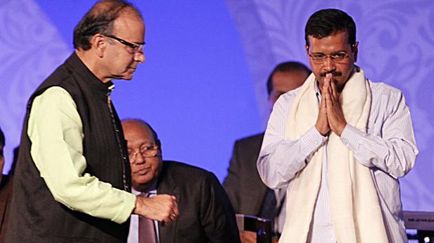 Arun Jaitley has sought a total of Rs 20 crore in damages from Delhi chief minister Arvind Kejriwal in two separate libel litigations. (HT file photo) Arun Jaitley has sought a total of Rs 20 crore in damages from Delhi chief minister Arvind Kejriwal in two separate libel litigations. (HT file photo)