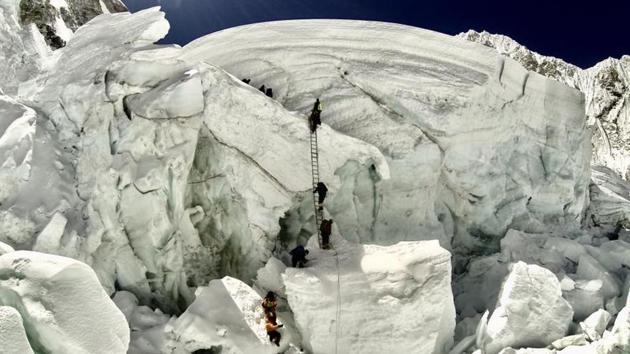 In 2017, a record number of 371 climbing permits were issued to climb Mount Everest in this season not including Sherpas accompanying the climbers. In the past, many people have died on the mountain during a rush by climbers to take advantage of favourable weather, resulting in a human traffic jam potentially creating a hazard for those waiting on the mountain to climb especially inexperienced people who may not be able to react quickly to unpredictable weather changes or those who disregard safety increasing fatalities on the peak. (AFP)