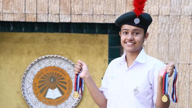 This youngster, Priya Paudyal, won widespread admiration when she was adjudged the best naval NCC cadet in the Republic Day Camp 2017. (HT Photo) This youngster, Priya Paudyal, won widespread admiration when she was adjudged the best naval NCC cadet in the Republic Day Camp 2017. (HT Photo)