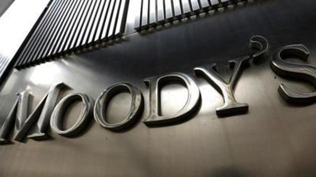 A Moody’s sign is displayed on 7 World Trade Center, the company’s corporate headquarters in New York.(Reuters photo)