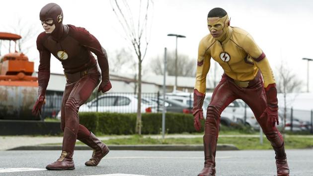 The Flash and Kid Flash during their race earlier this season. (The CW) The Flash and Kid Flash during their race earlier this season. (The CW)