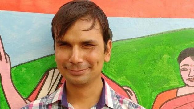 Sachin Kumar is visually-challenged since birth. (HT Photo) Sachin Kumar is visually-challenged since birth. (HT Photo)