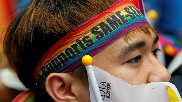 A supporter reacts during a rally after Taiwan's constitutional court ruled that same-sex couples have the right to legally marry, the first such ruling in Asia, in Taipei, Taiwan. (Reuters Photo) A supporter reacts during a rally after Taiwan's constitutional court ruled that same-sex couples have the right to legally marry, the first such ruling in Asia, in Taipei, Taiwan. (Reuters Photo)