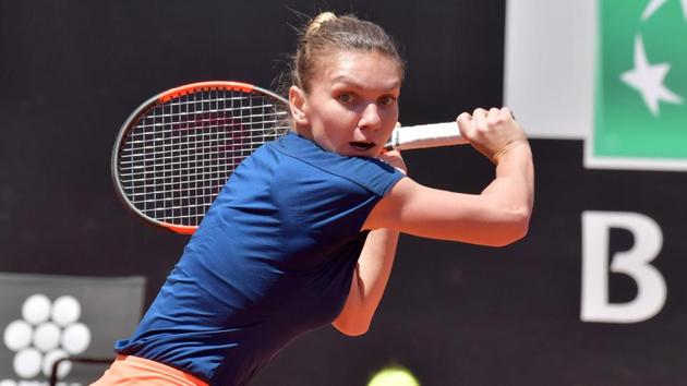 Simona Halep injured her ankle during the Italian Open final in Rome last week. (AFP) Simona Halep injured her ankle during the Italian Open final in Rome last week. (AFP)
