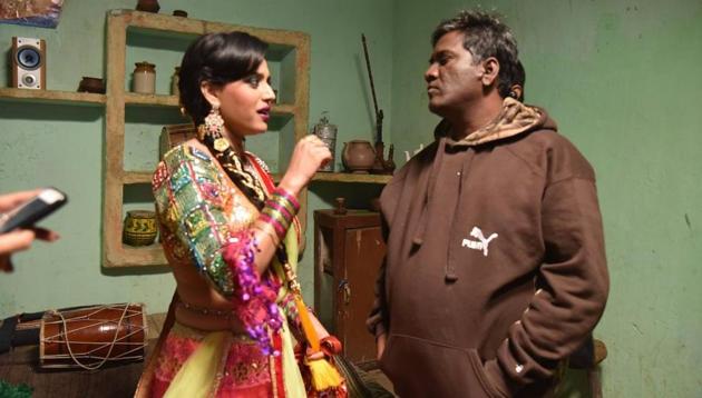 Swara Bhaskar and Avinash Das on the sets of Anarkali of Aarah.