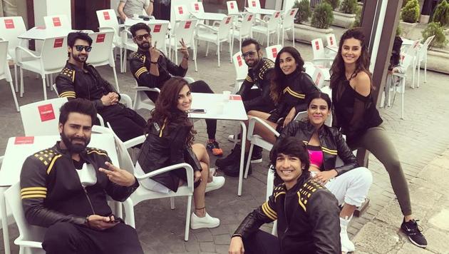 The group posed for a special photo. (Instagram/NiaSharma) The group posed for a special photo. (Instagram/NiaSharma)