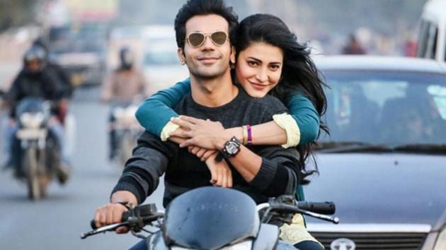 Actors Rajkummar Rao and Shruti Haasan in a still from their upcoming film, Behen Hogi Teri. Actors Rajkummar Rao and Shruti Haasan in a still from their upcoming film, Behen Hogi Teri.