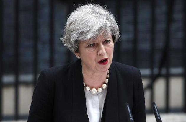 Britain's Prime Minister Theresa May outside 10 Downing Street in London. (Reuters) Britain's Prime Minister Theresa May outside 10 Downing Street in London. (Reuters)