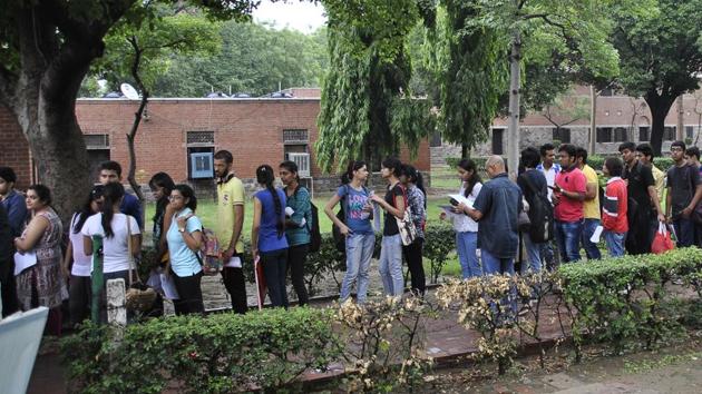 The law  gives not less than 5% reservation to students with disabilities taking admissions in institutes of higher education.