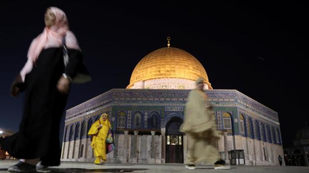 Al-Aqsa, in English means ‘The farthest mosque’. It alludes to a chapter of Quran in which the Muhammad travelled from Mecca to the farthest mosque and then up to Heaven. (Ammar Awad/REUTERS)